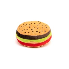 Gloria Peluche para Perro Hamburdog Hamburguesa con Sonido, Suave, para Razas Medianas y Pequeñas, Poliéster Multicolor
