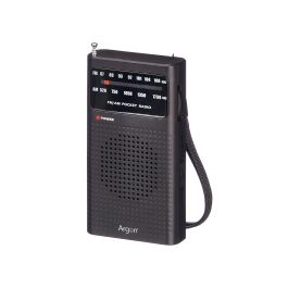 Argon Radio de Bolsillo Am Fm Negra 12.8x6.6x2.3 cm con Pilas AA