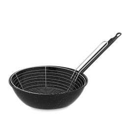 Vaello Sartén freidora con cestillo Ø 28cm, acero laminado recubierto de esmalte, apta para fuego y horno