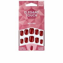 Polished colour nails with glue squoval #rich red Precio: 5.94999955. SKU: B17KEYSN6B
