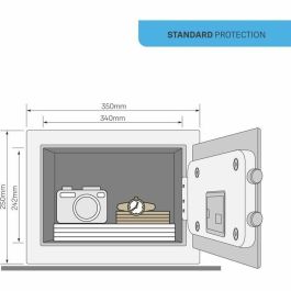 Caja Fuerte Electrónica con Alarma - YALE - YEC/250/DB2 - Mediana 16,3L - 25x35x25cm