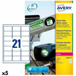 Etiquetas para Impresora Avery Blanco 20 Hojas 63,5 x 38,1 mm (5 Unidades)