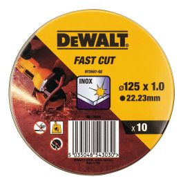 Disco de corte Dewalt Fast Cut dt3507-qz 10 Unidades 115 x 1 x 22,23 mm Precio: 8.94999974. SKU: S7911693