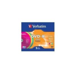 Dvd-R Verbatim Capacidad 4,7 grb Velocidad 16X Caja Slim Color Pack 5 Unidades Precio: 4.58999948. SKU: B17WT8FKSX