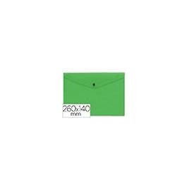 Carpeta Liderpapel Dossier Broche Polipropileno Tamaño Sobre Americano 260x140 mm Verde Translucido 12 unidades