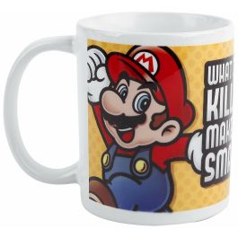 Taza Mug Super Mario MAKES YOU SMALLER Blanco 315 ml