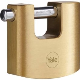 Candado de llave Yale Rectangular Dorado