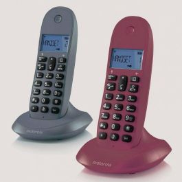 Teléfono Inalámbrico Motorola C1002 (2 pcs) Gris/Granate
