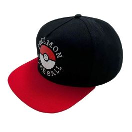 Gorra Unisex Pokémon Trainer 58 cm Negro Rojo Talla única