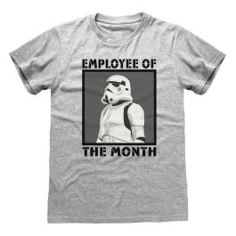 Camiseta de Manga Corta Star Wars Employee of the Month Gris Unisex