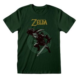 Camiseta de Manga Corta The Legend of Zelda Link Pose Verde Unisex XL