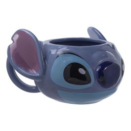 Taza Mug Stitch PP10506LS Azul Cerámica 3D 450 ml