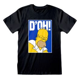 Camiseta de Manga Corta Unisex The Simpsons Doh Negro