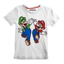 Camiseta de Manga Corta Infantil Super Mario Mario and Luigi Blanco Precio: 20.98999947. SKU: D0800456