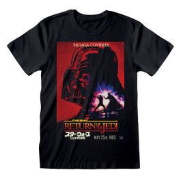Camiseta de Manga Corta Star Wars Vader Poster Negro Unisex