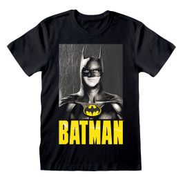 Camiseta de Manga Corta Batman Keaton Batman Negro Unisex XXL