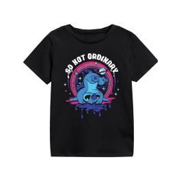 Camiseta de Manga Corta Infantil Stitch So Not Ordinary Negro