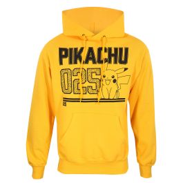 Sudadera con Capucha Unisex Pokémon Picachu Line Art Amarillo