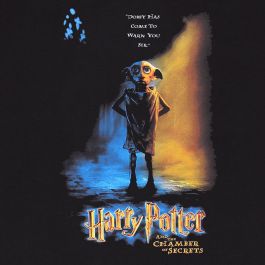 Camiseta de Manga Corta Harry Potter Dobby Poster Negro Unisex