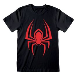 Camiseta de Manga Corta Spider-Man Hanging Spider Negro Unisex