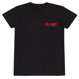 Camiseta de Manga Corta Spy X Family Trio Shots Negro Unisex M