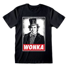 Camiseta de Manga Corta Unisex Willy Wonka Wonka Negro