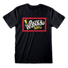 Camiseta de Manga Corta Unisex Willy Wonka Wonka Bar Negro