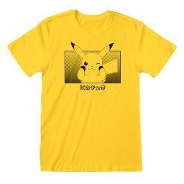 Camiseta de Manga Corta Unisex Pokémon Pikachu Katakana Amarillo