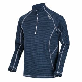 Camiseta de Manga Larga Hombre Regatta Yonder Half-Zip Azul oscuro