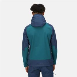 Chaqueta Deportiva para Hombre Regatta Hewitts VII Azul Verde Capucha