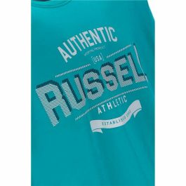 Camiseta de Manga Corta Hombre Russell Athletic Amt A30081 Aguamarina L
