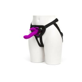 Vibrador conejito Happy Rabbit Strap-On Harness Set Purple 12,7 cm