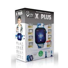 Reloj inteligente holawatch "x plus blue android" azul. conccorreas intercambiables, protector de pantalla y gps. un reloj inteligente que revolucionará la comunicación con tu hijo