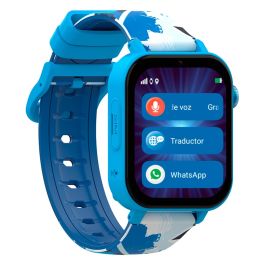 Reloj inteligente holawatch "x plus blue android" azul. conccorreas intercambiables, protector de pantalla y gps. un reloj inteligente que revolucionará la comunicación con tu hijo