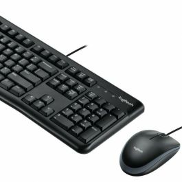 Teclado Logitech Desktop MK120 QWERTY Negro Portugués