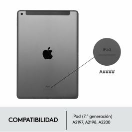 Teclado Bluetooth con Soporte para Tablet Logitech iPad 2019 Gris Grafito Qwerty Español