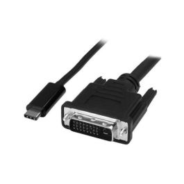 Adaptador USB C a DVI Startech CDP2DVIMM2MB Negro