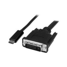 Adaptador USB C a DVI Startech CDP2DVIMM2MB Negro