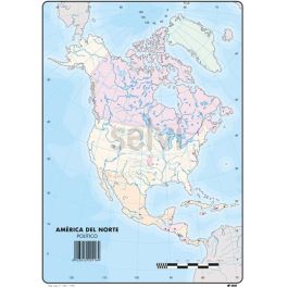 Selvi Mapa Mudo Político De America Del Norte A4 -50U- Precio: 5.50000048. SKU: B13A26EB4J