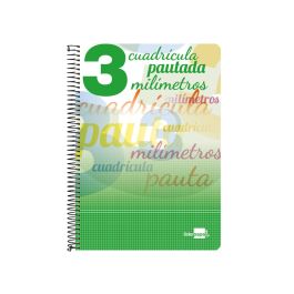 Cuaderno Espiral Liderpapel Folio Pautaguia Tapa Blanda 80H 75 gr Cuadro Pautado 3 mm Con Margen Colores Surtidos 8 unidades