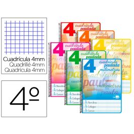 Cuaderno Espiral Liderpapel Cuarto Pautaguia Tapa Blanda 40H 75 gr Cuadro Pautado 4 mm Colores Surtidos Precio: 1.49999949. SKU: B1GE9M33HF