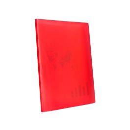 Carpeta Liderpapel Escaparate 47040 20 Fundas Polipropileno Din A4 Rojo Translucido