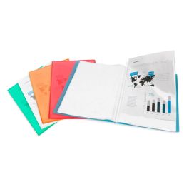 Carpeta Liderpapel Escaparate 47051 40 Fundas Polipropileno Traslucida Din A4 Naranja Frosty