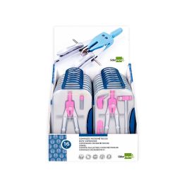 Compas Liderpapel Con Adapatador Alargadera Y Mango Extra Soft Expositor De 16 Estuches 2 Modelos