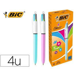 Boligrafo Bic Cuatro Colores Pastel Edicion Limitada