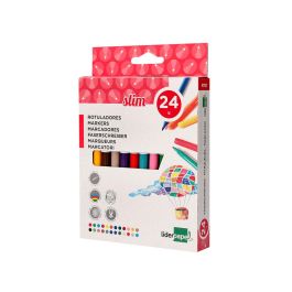 Rotulador Liderpapel Slim Caja De 24 Unidades Colores Surtidos