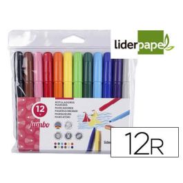 Rotulador Liderpapel Jumbo Bolsa 12 Unidades Colores Surtidos Precio: 4.4649003267. SKU: B13JXWT92E