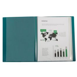 Carpeta Liderpapel Personaliza 31763 80 Fundas Polipropileno Din A4 Verde Lomo Personalizable