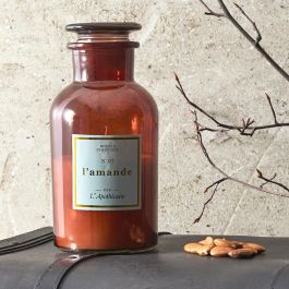Home Deco Factory Vela Perfumada Apothi. Colección Apothicaire, Aromas: Peonía, Almendra, Higo, Cera de Parafina, Duración 60h