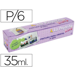 La Pajarita Pintura Crystal al Agua 6x25ml Laca Transparente para Cristal y Superficies No Porosas Precio: 8.99079489. SKU: B1AW65ACQF